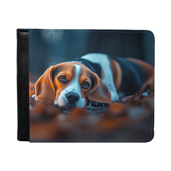 Beagle Hund Lommebok For Menn Med Myntlomme