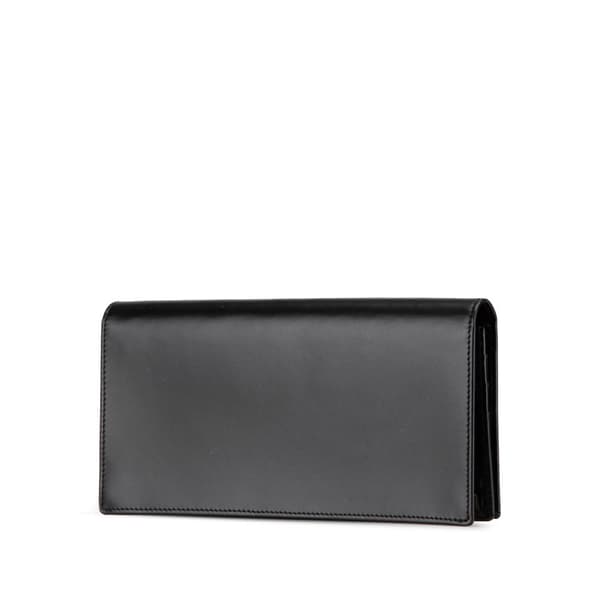 Pre-owned Cartier Leather Pasha de Cartier Bifold Long Wallet Black