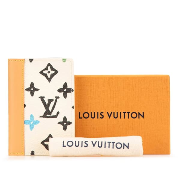 Pre-owned Louis Vuitton Tyler Monogram Craggy Pocket Organizer White