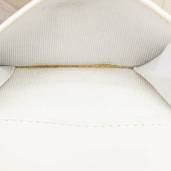 Pre-owned Chanel CC Quilted Caviar Crystal Trifold Wallet White