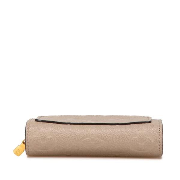 Pre-owned Louis Vuitton Monogram Empreinte Clea Small Wallet Brown