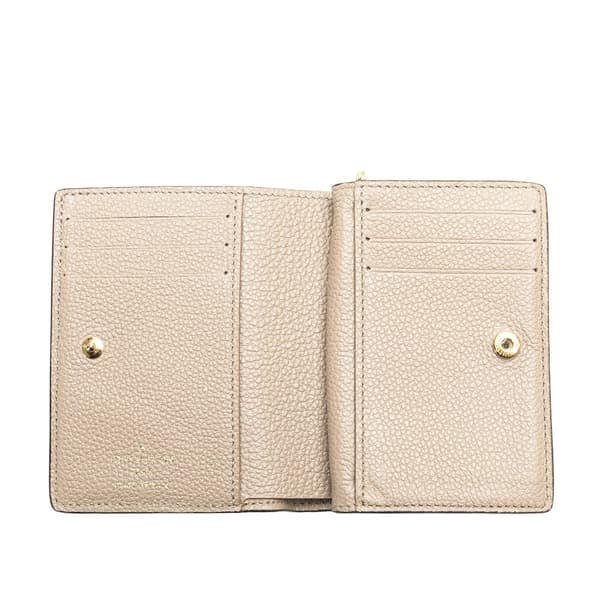 Pre-owned Louis Vuitton Monogram Empreinte Clea Small Wallet Brown