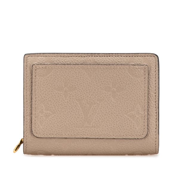 Pre-owned Louis Vuitton Monogram Empreinte Clea Small Wallet Brown