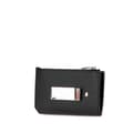 Miniatyrbild 2 av 8: Pre-owned Saint Laurent Grain de Poudre Fragments Zipped Card Case Black
