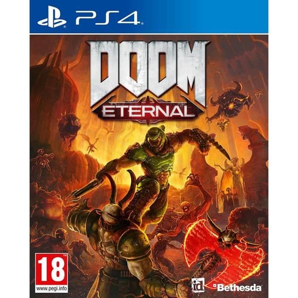 Videospel - id Software - DOOM Eternal - Action - PS4 - Svart- USED