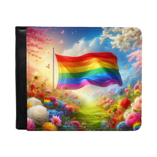 LGBTQ Pride Plånbok För Män Med Myntfack
