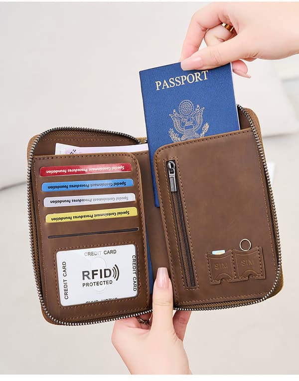 INF RFID-blockerande passfodral och reseplånbok