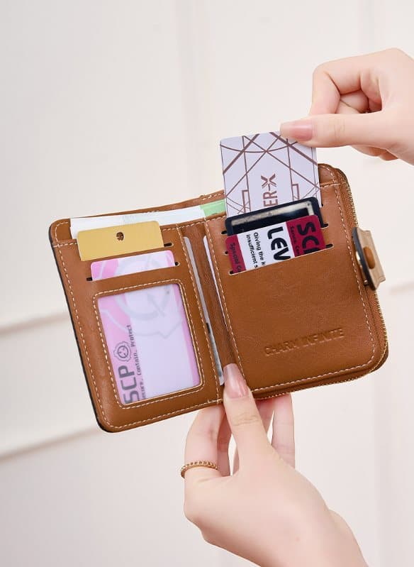 INF Ny RFID-blokerende kort pung til kvinder