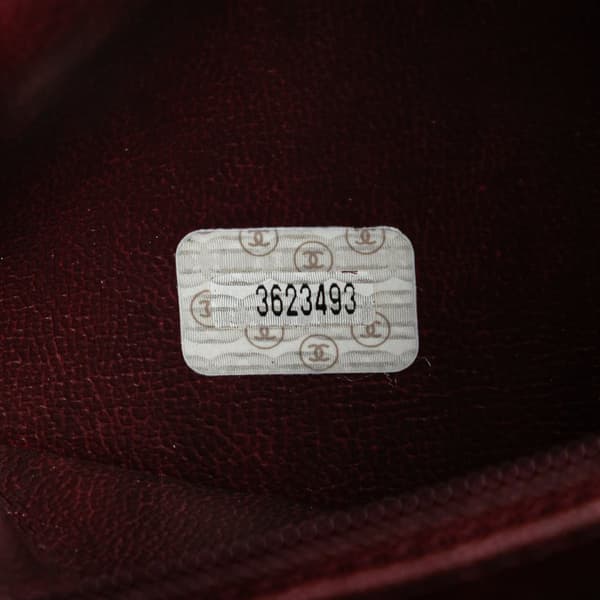 Pre-owned Chanel CC Caviar Pouch Red