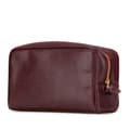 Miniatyrbillede 2 af 10: Pre-owned Chanel CC Caviar Pouch Red