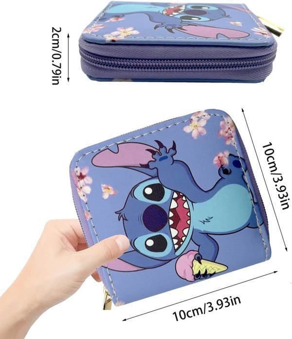 Portfölj Kvinna Stitch Mynt Ficka Presentidé Kvinna, Lila, En storlek, Dragkedja, Lila, En storlek, Dragkedja