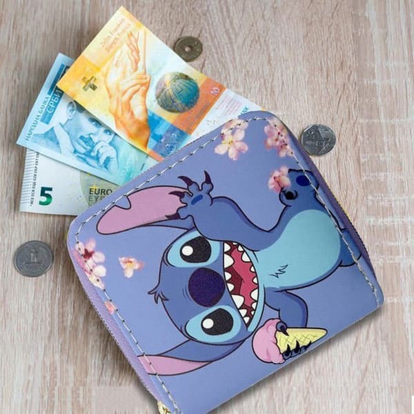 Portfölj Kvinna Stitch Mynt Ficka Presentidé Kvinna, Lila, En storlek, Dragkedja, Lila, En storlek, Dragkedja