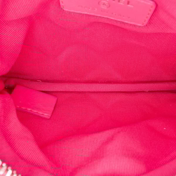 Pre-owned Chanel Small Goatskin Quilted Reissue Cosmetic Pouch Pink