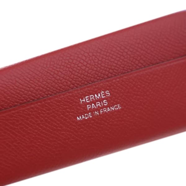 Pre-owned Hermès Epsom Lipstick Case Red