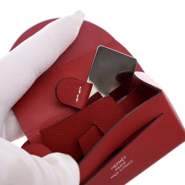 Pre-owned Hermès Epsom Lipstick Case Red