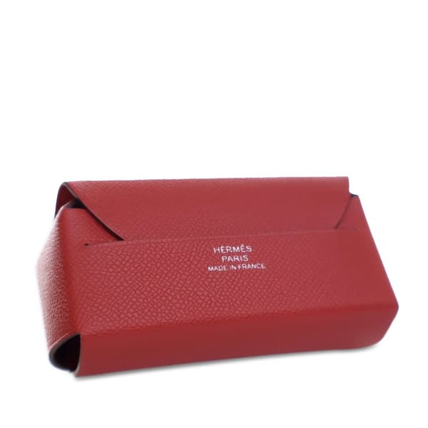 Pre-owned Hermès Epsom Lipstick Case Red