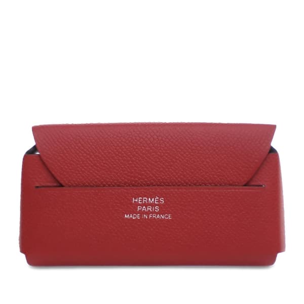 Pre-owned Hermès Epsom Lipstick Case Red
