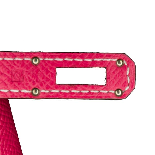 Pre-owned Hermès Medium Epsom Kelly Depliant Wallet Pink