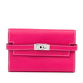 Miniatyrbilde 1 av 10: Pre-owned Hermès Medium Epsom Kelly Depliant Wallet Pink