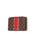 Miniatyrbillede 2 af 10: Pre-owned Louis Vuitton Damier Ebene Karakoram Zippy Wallet Brown
