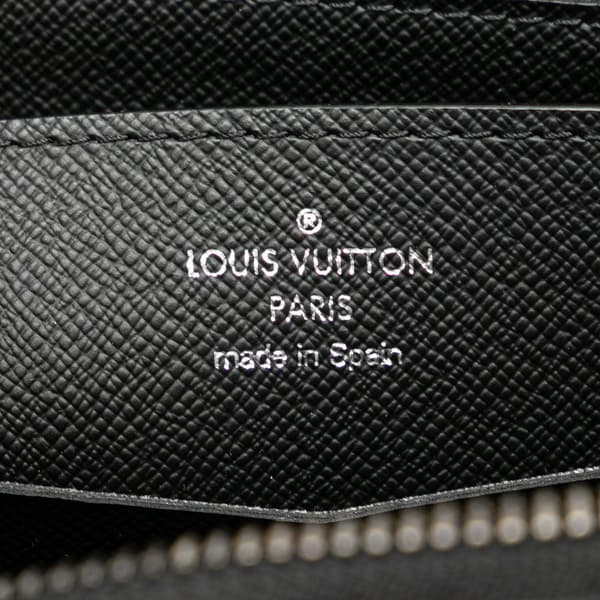 Pre-owned Louis Vuitton Monogram Eclipse Zippy XL Wallet Black