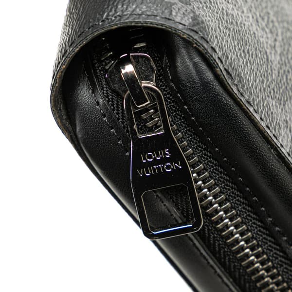 Pre-owned Louis Vuitton Monogram Eclipse Zippy XL Wallet Black