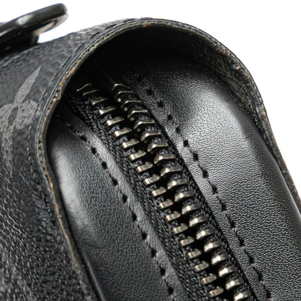 Pre-owned Louis Vuitton Monogram Eclipse Zippy XL Wallet Black