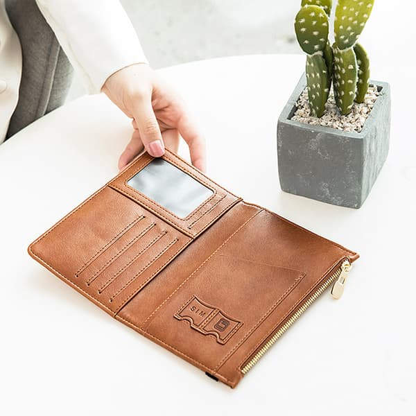 INF Slim RFID-blockerande passfodral - reseplånbok med flera fack
