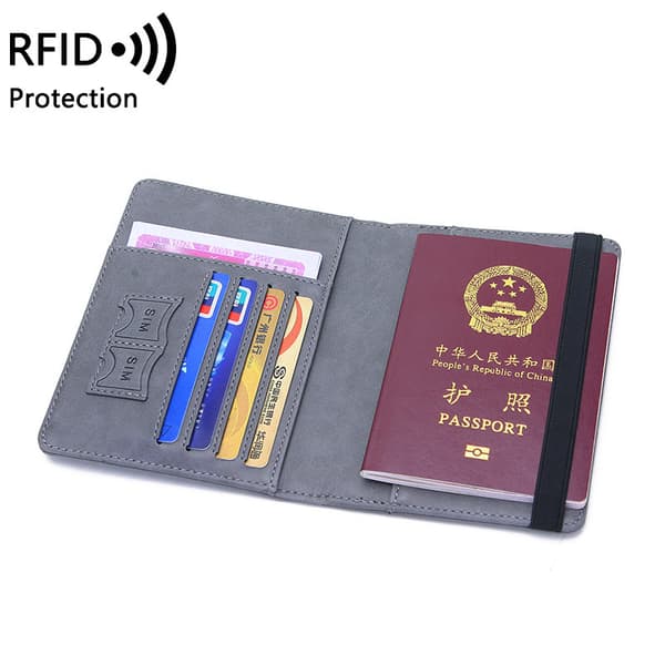 INF RFID-blokerende pung, slank rejsepas-etui