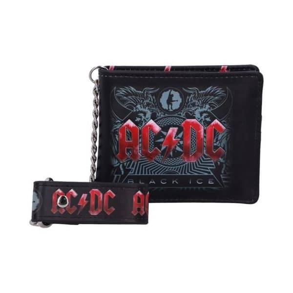 Portfölj - ACDC - Black Ice - Läder - Mjuk - Dragkedja