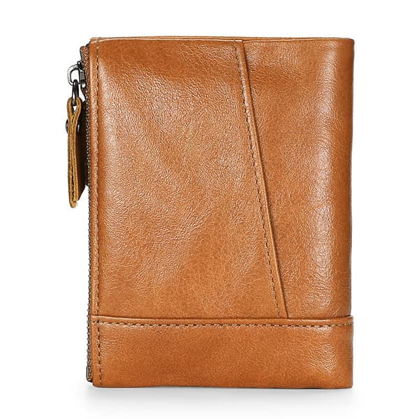 INF RFID-blockerande plånbok, herr läder Zero Slim Minimalistisk fickplånbok korthållare