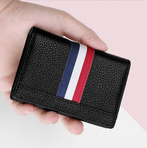 INF RFID-suojattu nahkalompakko, minimalistinen korttikotelo miehille ja naisille