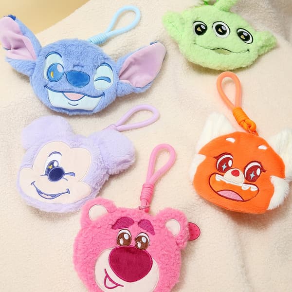 MINISO Mickey Mouse møntpung til piger, lille Disney Change, Mini lilla pung med lynlås, tegneserie plys pung til mønt