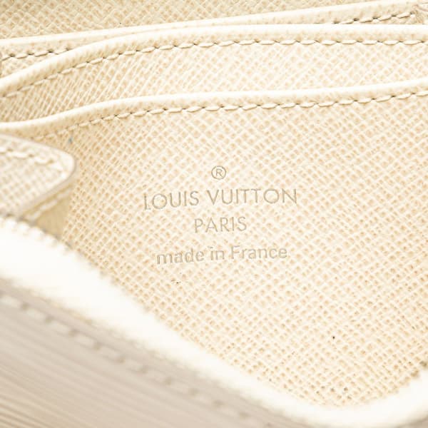 Pre-owned Louis Vuitton Epi Zippy Coin Purse White