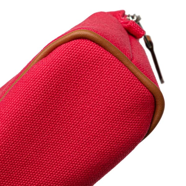 Pre-owned Hermès Toile Bolide Trousse de Voyage PM Pink
