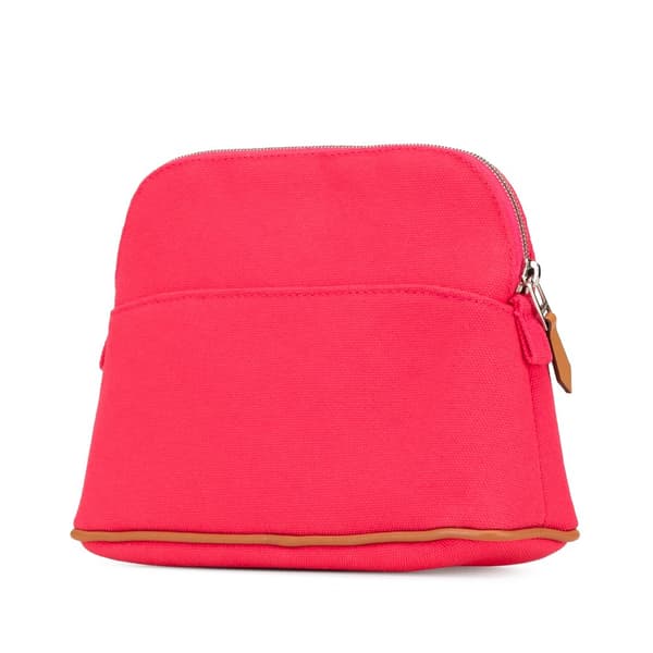 Pre-owned Hermès Toile Bolide Trousse de Voyage PM Pink
