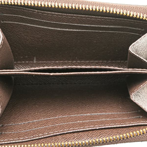 Pre-owned Louis Vuitton Damier Ebene Zippy Coin Purse Brown