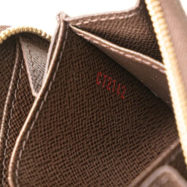 Pre-owned Louis Vuitton Damier Ebene Zippy Coin Purse Brown