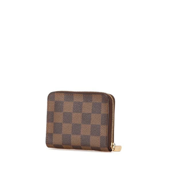 Pre-owned Louis Vuitton Damier Ebene Zippy Coin Purse Brown
