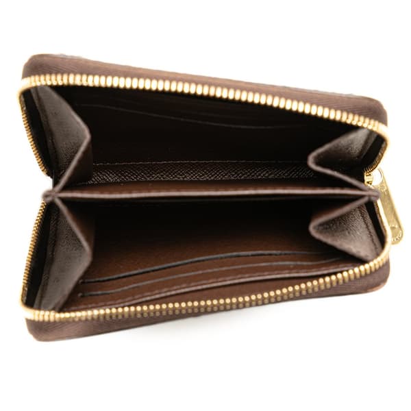 Pre-owned Louis Vuitton Damier Ebene Zippy Coin Purse Brown