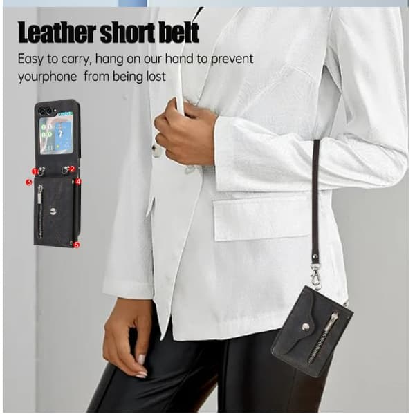 INF Retro Crossbody Telefoncover til Samsung Z Flip 5 med Kortholder