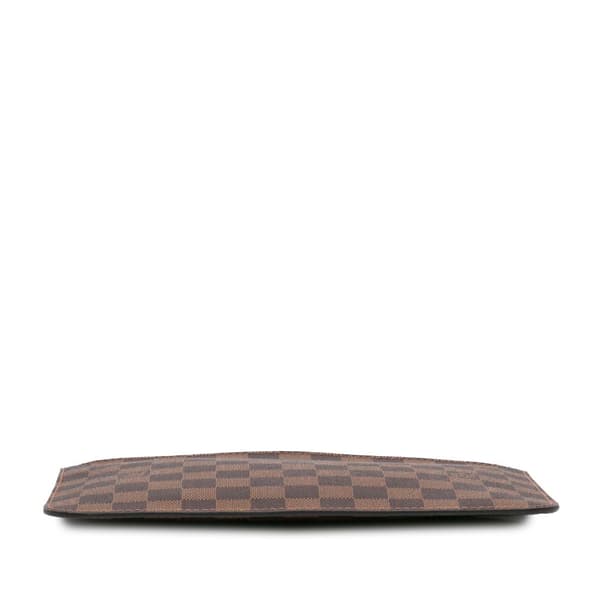 Pre-owned Louis Vuitton Damier Ebene Neverfull Pouch Brown