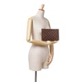 Miniatyrbilde 9 av 10: Pre-owned Louis Vuitton Damier Ebene Neverfull Pouch Brown