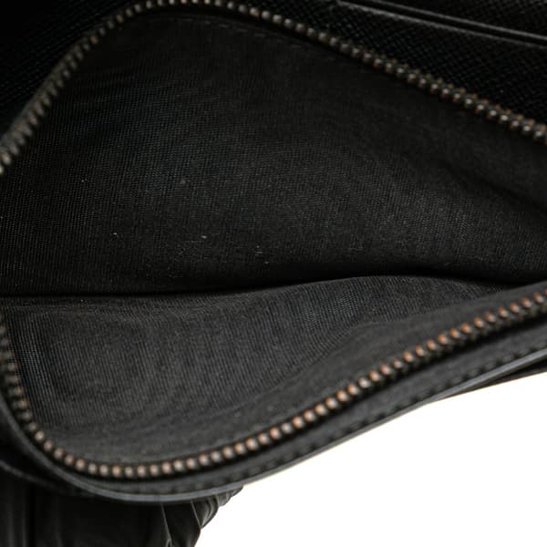 Pre-owned Prada Saffiano Bifold Long Wallet Black