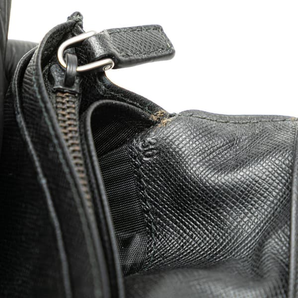 Pre-owned Prada Saffiano Bifold Long Wallet Black