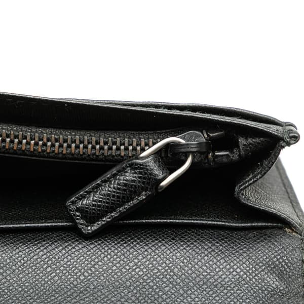 Pre-owned Prada Saffiano Bifold Long Wallet Black