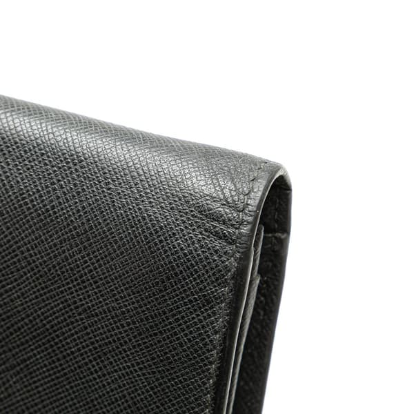 Pre-owned Prada Saffiano Bifold Long Wallet Black