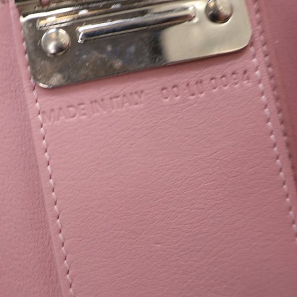Pre-owned Dior Oblique Canvas Cherry Blossom Girly Saddle Key Holder Pink
