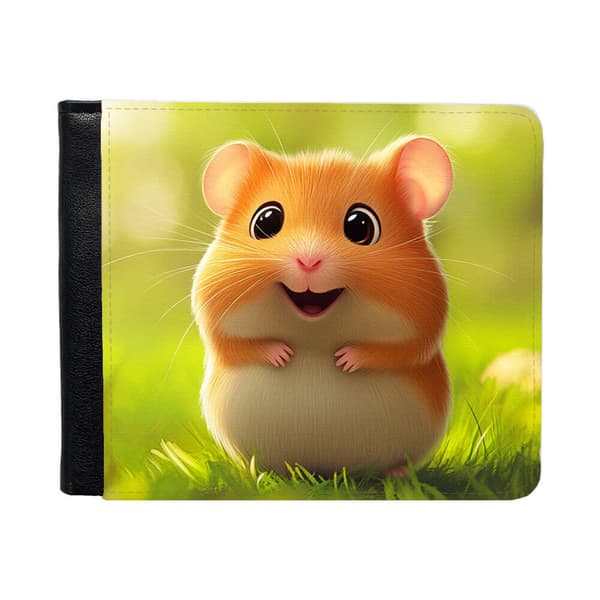 Söt Tecknad Hamster Plånbok För Män Med Myntfack