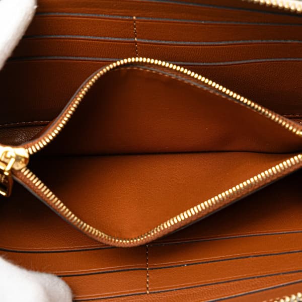 Pre-owned Louis Vuitton Leather Veau Soie Iena Wallet Brown
